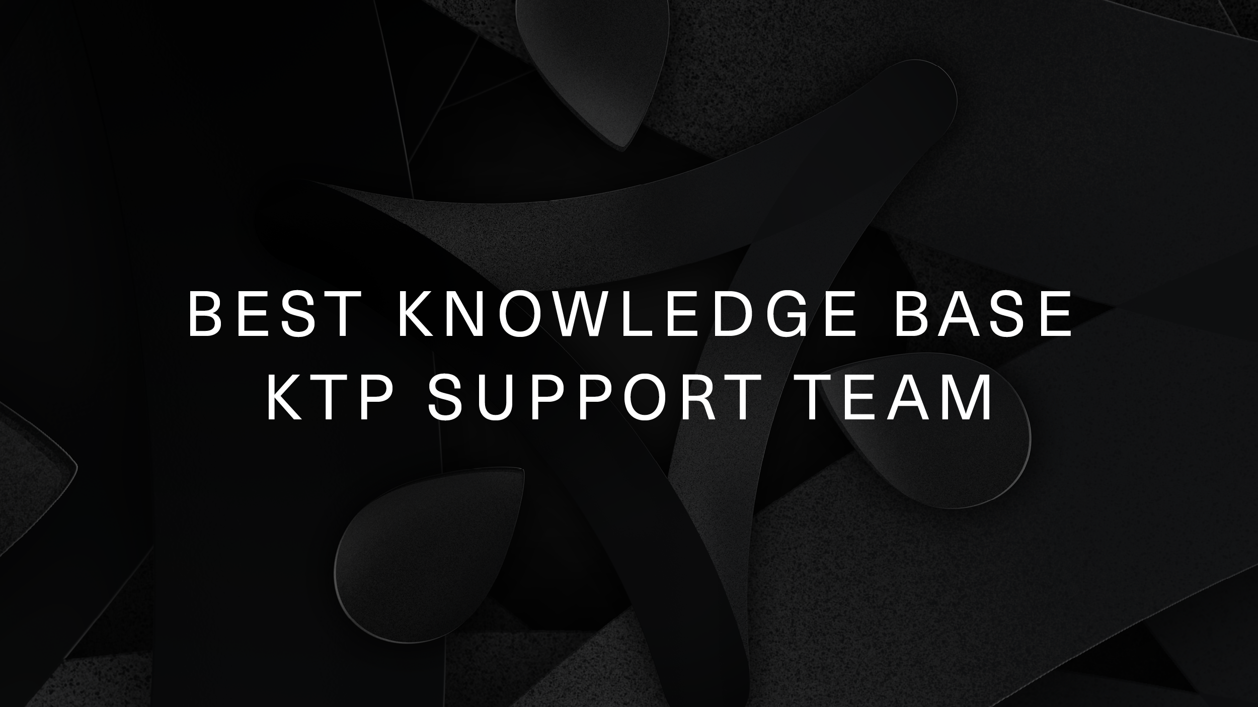 Best Knowledge Base KTP Support Team Award 